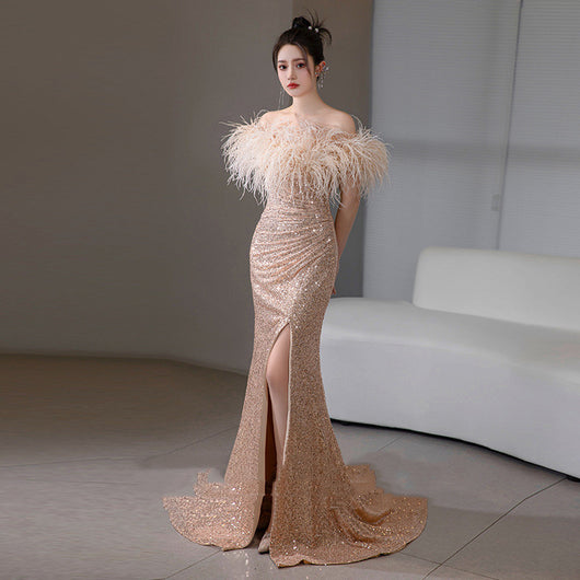 Vestido de Noche Elegante Silueta Sirena - Image 7