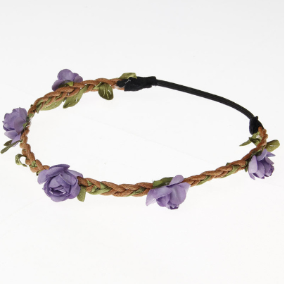 Diadema Tejida de Rosa para Niñas - Image 10