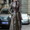 Chaqueta Acolchada de Cuero con Cintura Ajustable para Mujer