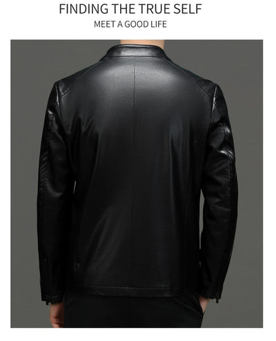 Chaqueta de Cuero PU Estilo Ejecutivo con Solapa - Otoño - Image 8