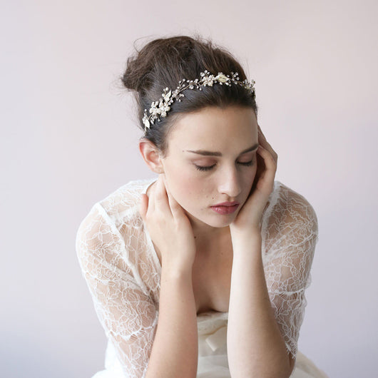 Corona de Novia de Cristal y Perlas Europeo - Tocado Nupcial Artesanal - Image 3
