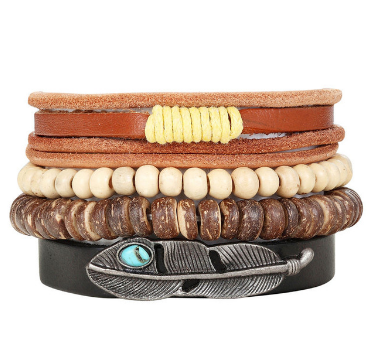 Pulseras de Cuero con Abalorios Artesanales - Image 6
