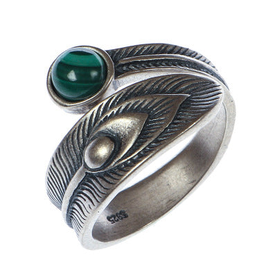 Anillos de Plata 925 con Diseño de Cola de Pavo Real - Image 5