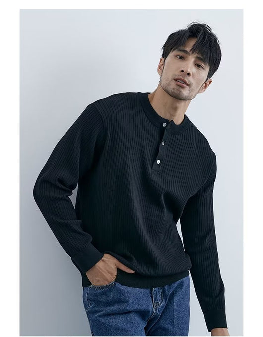 Suéter Ejecutivo Preppy de Manga Larga para Hombre - Image 14