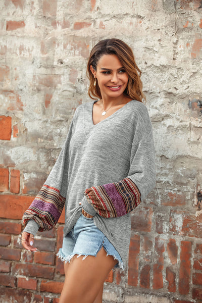 Blusa Casual con Estampado Étnico y Mangas Farol - Image 17