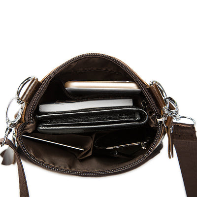 Bolso de Cuero Vintage con Cierre de Hombro para Hombre - Image 6