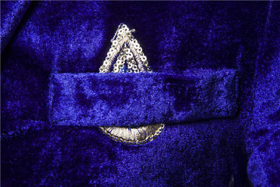 Traje de Etiqueta Plateado con Bordado y Botón Único para Hombre - Image 13