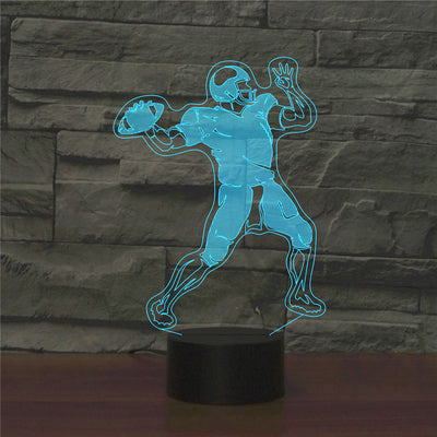 Lámpara Nocturna Creativa Rugby - Luz LED Temática Deportiva - Image 2