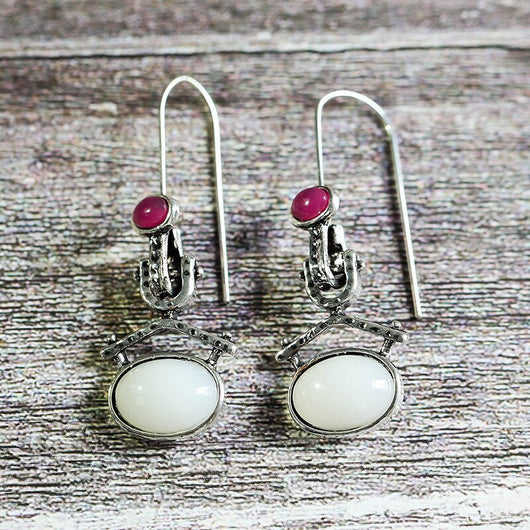 Aretes de Calcedonia y Amatista - Image 5