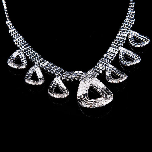 Conjunto de Joyas Nupciales Coreanas: Collar y Aretes para Novia - Image 4