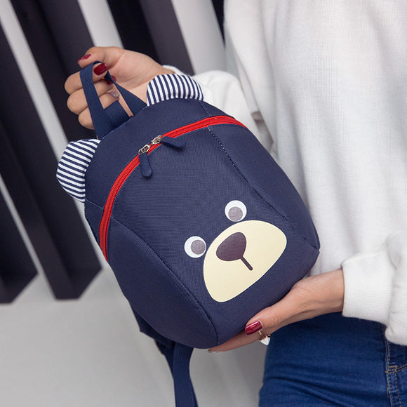 Mochila Infantil Osito Cartoon con Correa Antiloss para Niños de 1 a 5 Años