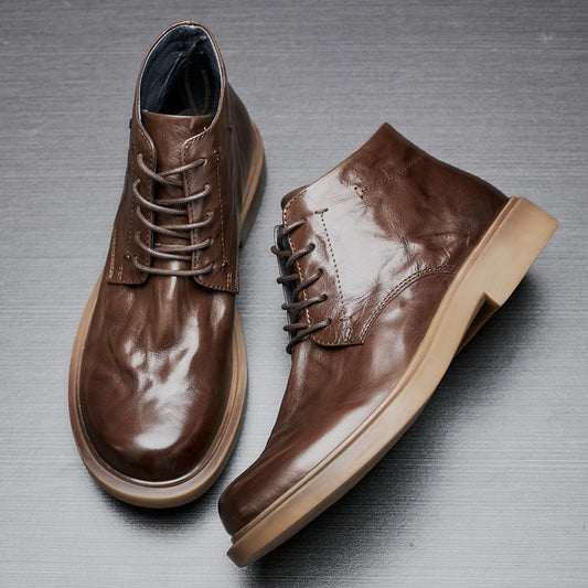 Botas Martin Altas Casuales Ejecutivas con Patrón Grab para Hombre