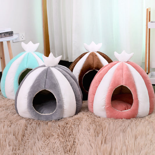 Casa Térmica Acogedora para Mascotas Pequeñas - Diseño Cerrado y Confortable
