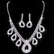 Conjunto de Joyas Nupciales Coreanas: Collar y Aretes para Novia