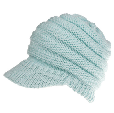 Gorro Tejido con Agujero para Coleta - Beanie Cálido para Mujer Otoño Invierno - Image 13