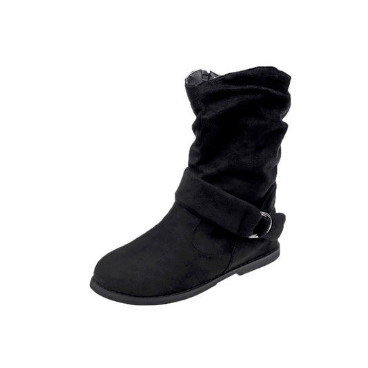 Zapatos de Ante con Punta Redonda - Colección Nueva Temporada Europa y América