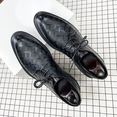Zapatos de Cuero Negro Estilo Coreano para Traje Formal Ejecutivo - Image 10