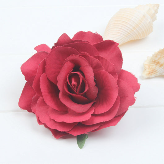 Horquilla de Novia con Rosas Rojas en Tela Flocked Premium - Image 8