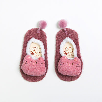 Calcetines Antideslizantes para Bebé Primavera-Otoño con Diseño de Plumas - Image 10