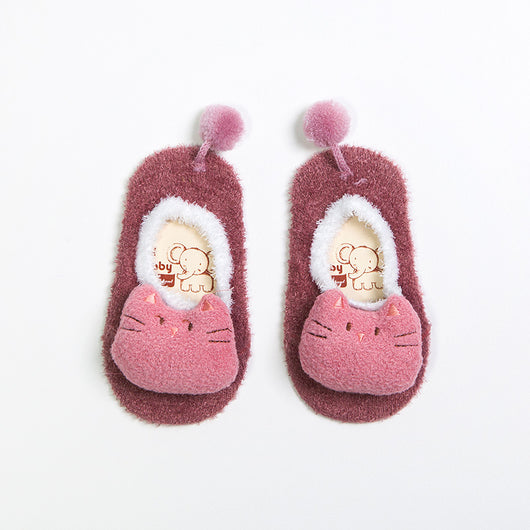 Calcetines Antideslizantes para Bebé Primavera-Otoño con Diseño de Plumas - Image 10