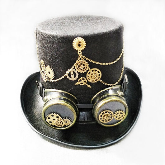 Gafas de Engranaje con Sombrero Jazz Retro
