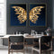 Cuadro Decorativo Alas de Mariposa Doradas