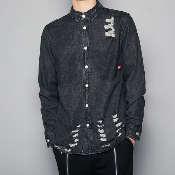 Camisa Vaquera de Manga Larga para Hombre