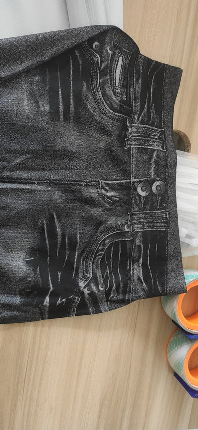 Pantalones Vaqueros Skinny Talle Alto Elásticos con Bolsillos Simulados - Image 7