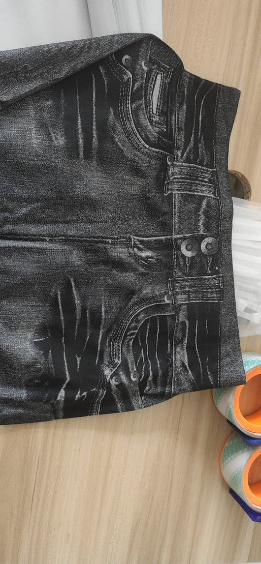 Pantalones Vaqueros Skinny Talle Alto Elásticos con Bolsillos Simulados - Image 7