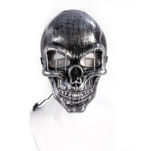 Máscara Luminosa Calavera y Tibias Cruzadas con Luz Fría para Fiestas - Image 7
