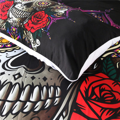 Juego de Cama Lotus Calavera Masónica - Funda Nórdica Tres Piezas - Image 8