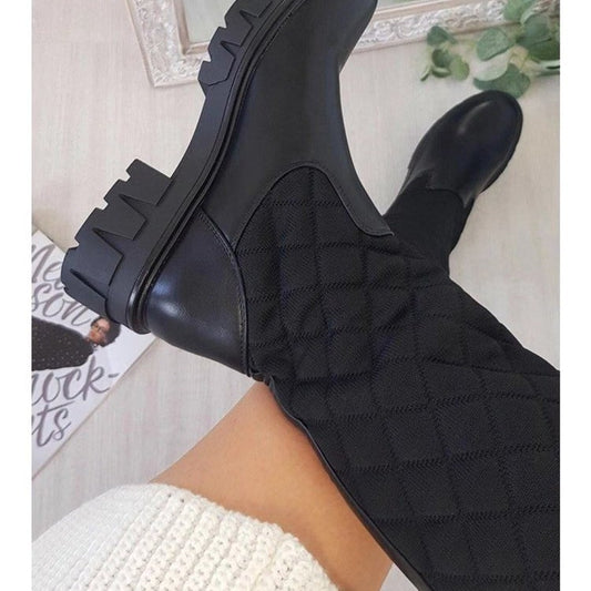 Zapatos Deportivos Talla Grande para Mujer - Tejido Volador con Tacón Medio - Image 2