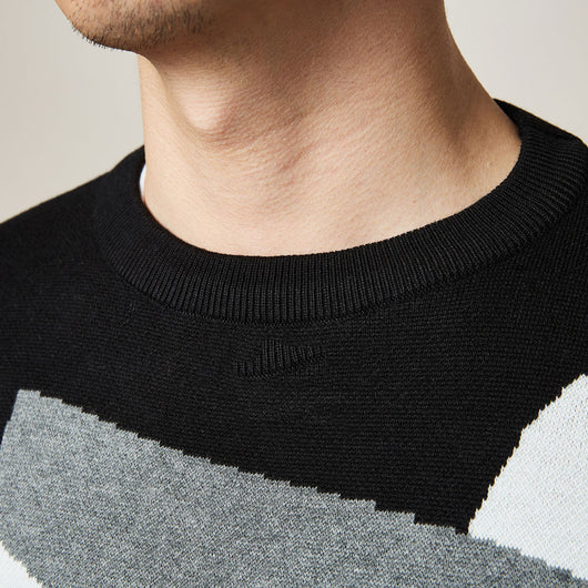Suéter Jacquard Cuello Redondo para Hombre - Otoño e Invierno - Image 5
