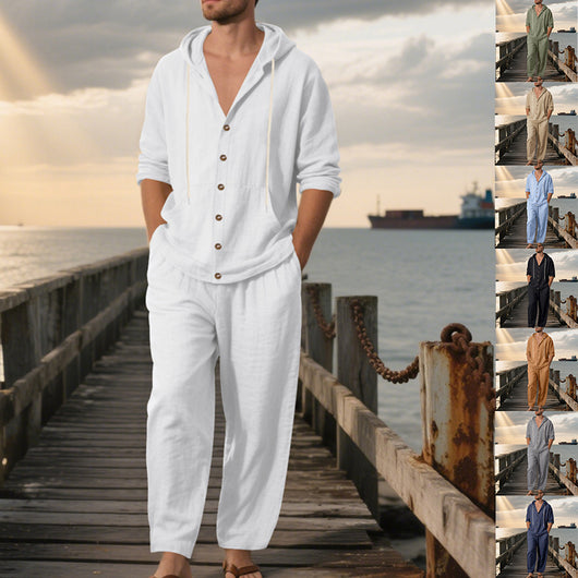 Conjunto Casual de Sudadera con Capucha y Pantalón para Hombre - Image 2