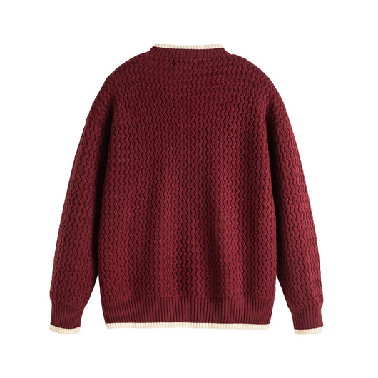 Suéter de Cuello Redondo con Bloques de Color para Hombre - Image 14