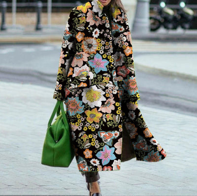 Abrigo de Lana de Largo Medio para Mujer en Color Sólido - Image 7