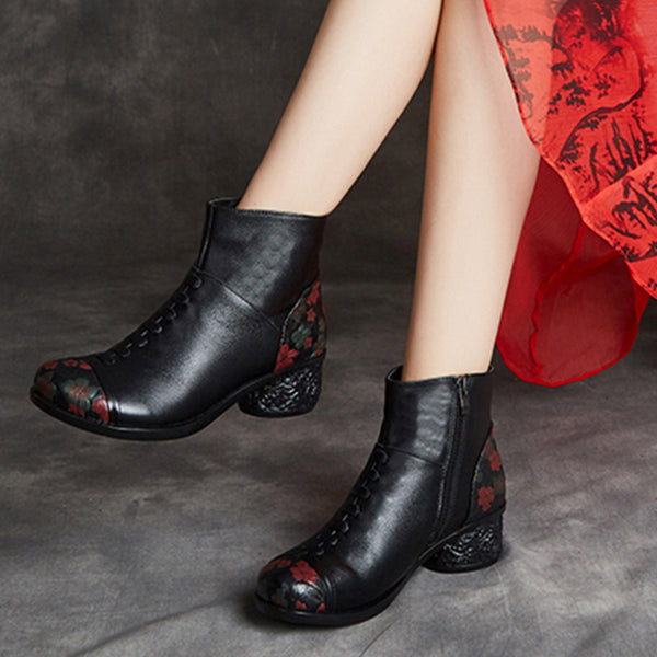 Zapatos de Cuero Genuino para Mamá con Forro de Algodón y Terciopelo - Image 5