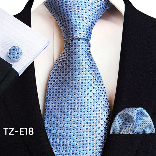Set de 3 Piezas: Corbata Paisley, Pañuelo de Bolsillo y Gemelos - Image 23