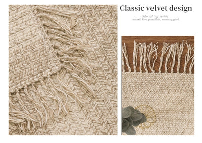 Alfombra de Lana Natural Blanco Leche - Diseño Moderno Minimalista para Sala y Dormitorio - Image 23