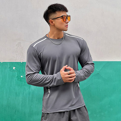 Playera Deportiva Holgada de Cuello Redondo y Manga Larga - Image 23
