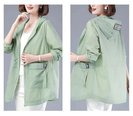 Chaqueta Protectora UV Suelta Talla Grande para Mujer - Image 17