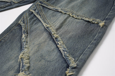 Jeans Rectos con Costuras Deconstruidas y Borde Plisado - Image 15