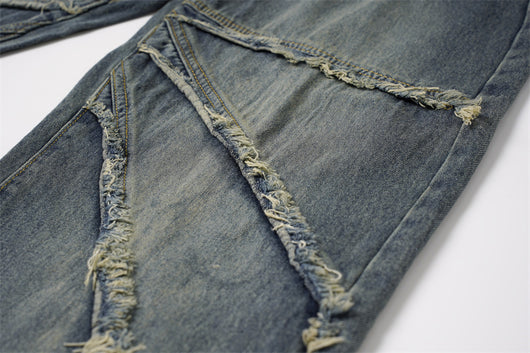 Jeans Rectos con Costuras Deconstruidas y Borde Plisado - Image 15