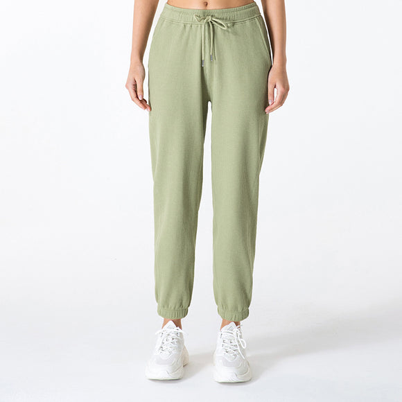 Pantalones Deportivos Casuales de Cintura Alta, Bolsillos y Secado Rápido
