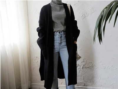 Suéter Cardigan Oversized de Punto Suelto y Manga Larga - Image 4