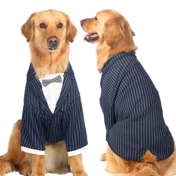 Traje para Perro con Pajarita a Rayas