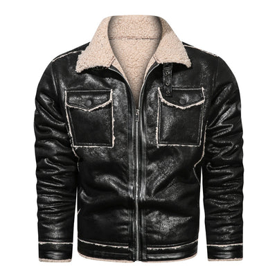 Chaqueta Retro Casual para Hombre Talla Grande con Solapa de Terciopelo - Image 5