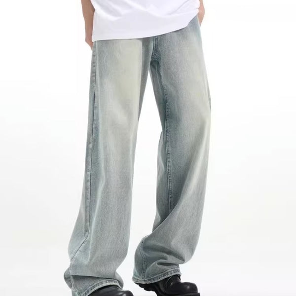 Pantalón Retro Holgado Casual Azul