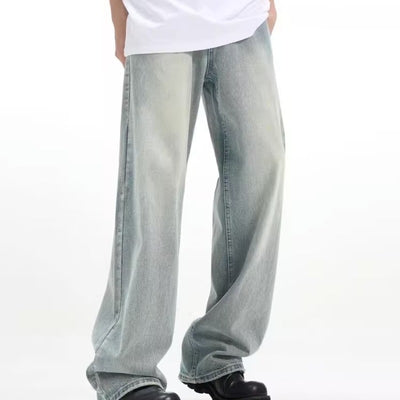 Pantalón Retro Holgado Casual Azul