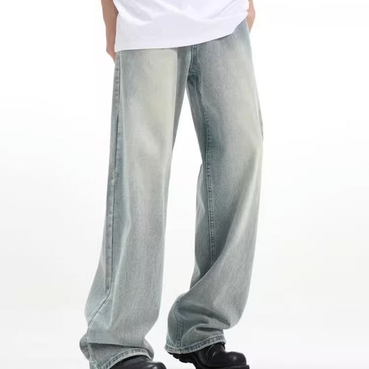 Pantalón Retro Holgado Casual Azul